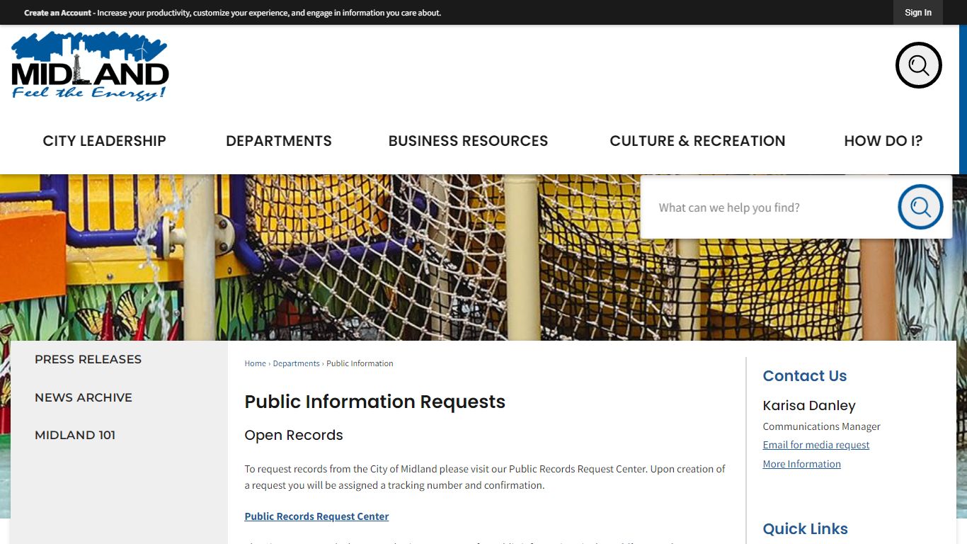 Public Information Requests | Midland, TX - Official Website